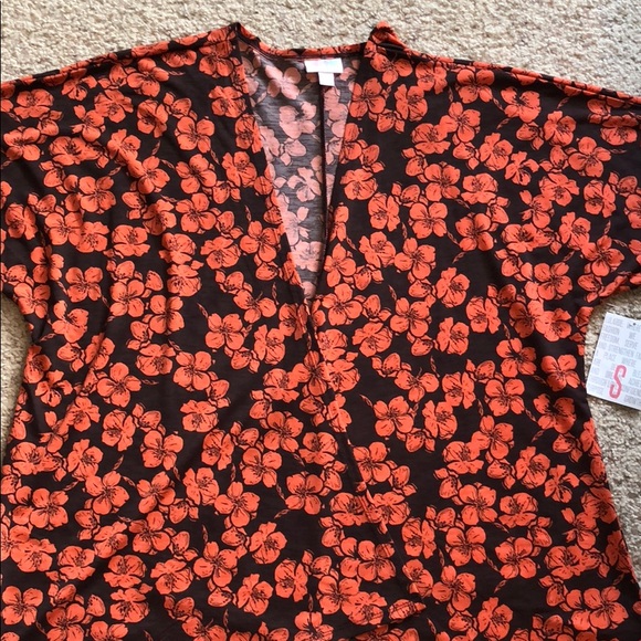 Orange floral LulaRoe Lindsay size small NWT - Picture 3 of 3
